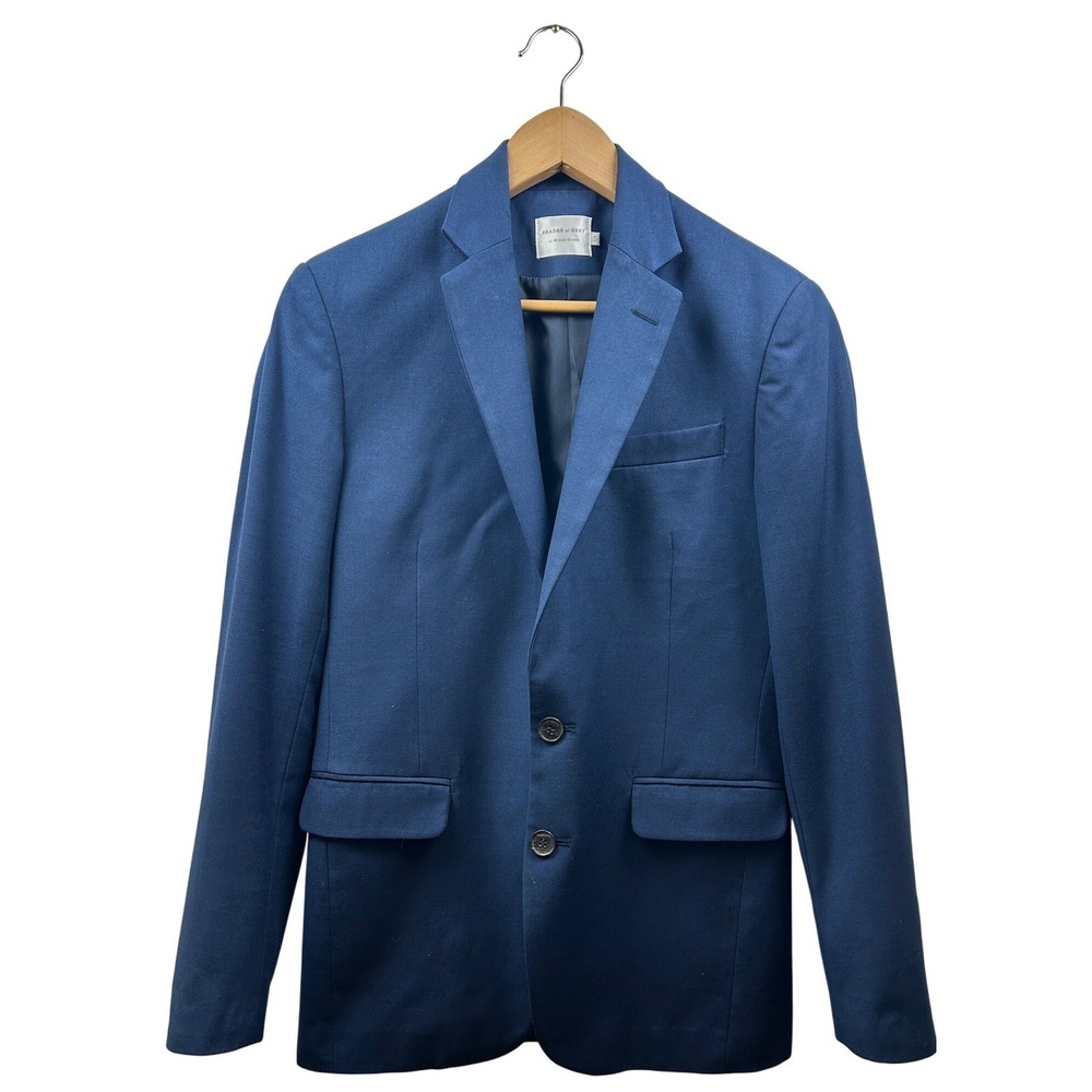 Shades of Grey Micah Cohen Blazer Men's Small Navy Wool Blend Tailored Modern